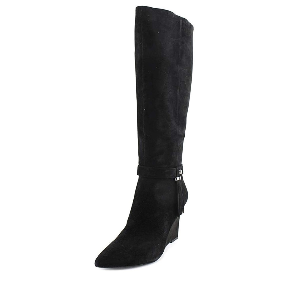 Nine West “Trybecca” women’s Black wedge boots